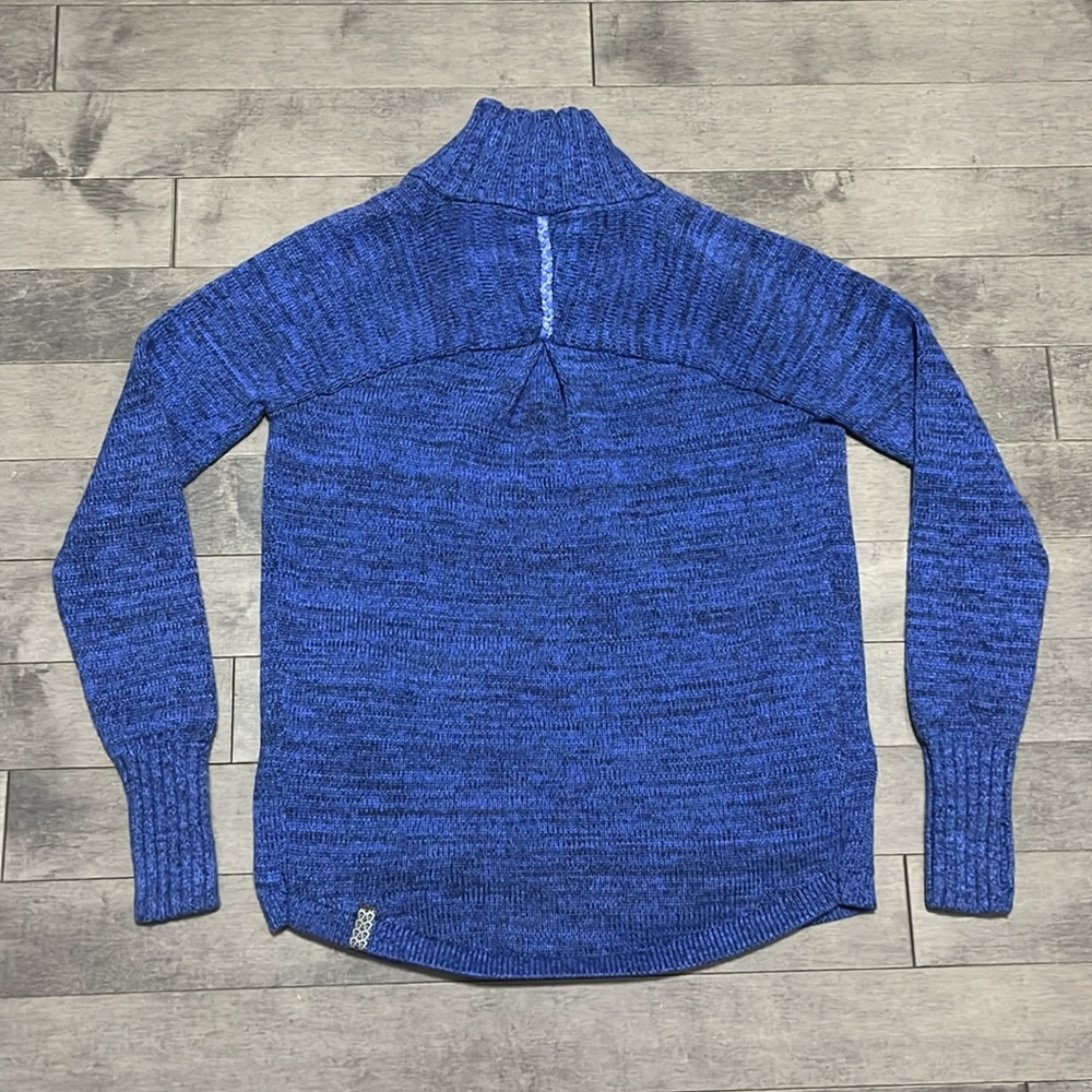 Ivivva Asymmetrical Knit Wrap Sweater - Blue Marl - Girl’s 14 (Women’s XS/S) - Picture 3 of 6